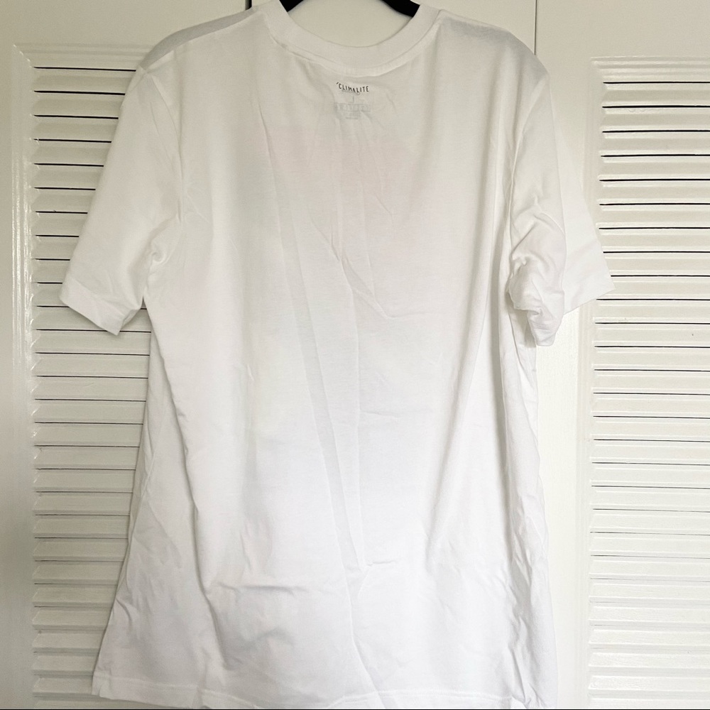 Adidas Men’s Graphic Short Sleeve T-shirt White NWT Circular Logo - Picture 4 of 5